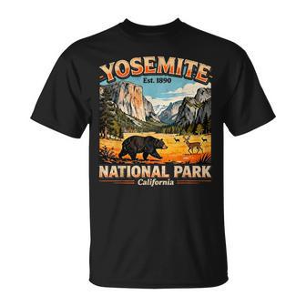 Vintage Yosemite National Park California Nature Hiking T-Shirt | Seseable UK