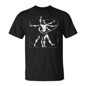 Vitruvian Guitar Rock Retro-Gitarre Für Herren Und Damen Lustige Gitarre T-Shirt - Geschenkecke