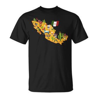 Viva Mexico Carte Deoyage Avec Drapeau Mexicain Pour Homme Et T-Shirt - Cadeauxyz