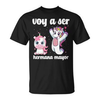 Voy Aer Una Hermana Mayor Chica Nuevo Nacimiento Camiseta unisex - Regaloses