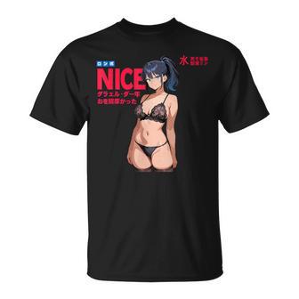 Waifu Sexy Anime Girl Bikini Beach Girl Manga Japanese Style T-Shirt - Thegiftio UK