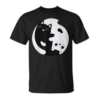 Yin Yang Gracioso Gato Gatos Amante De Los Gatos Regalo Camiseta unisex - Regaloses