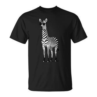 Zèbre Cool Avec Lunettes Deoleil Motif Animalafari T-Shirt - Cadeauxyz