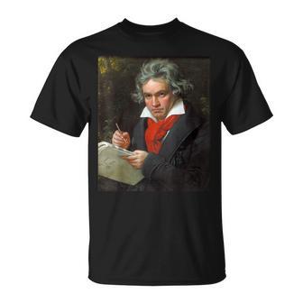 ベートーベン 肖像画【作曲家】ルートヴィヒ・ヴァン・ベートーヴェン Beethoven クラシック 音楽家 Tシャツ - Kawaiitshirt