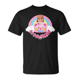 メルちゃん くまさんカーでlet's Go Drive 〜Under The Rainbow〜【片面プリント】 Tシャツ - Kawaiitshirt