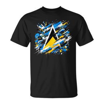男性と女性の愛国心が強いセントルシア国旗の服セントルシア Tシャツ - Kawaiitshirt