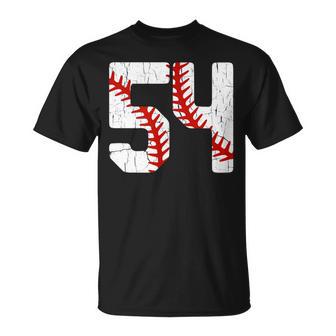 野球選手 ジャージ 番号54 54 Proud Baseball Mom Dad Tシャツ - Kawaiitshirt