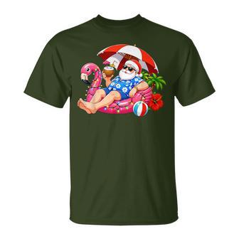 Christmas In July Pool Summer Santa Xmas For Kids T-Shirt | Seseable UK