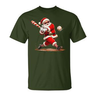 Christmas In July Baseball Santa Hat T-Shirt - Monsterry
