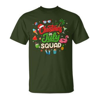 Christmas In July Squad Santa Summer Kids T-Shirt | Seseable UK