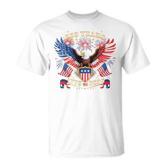 250 Ans Américain 1776 2026 250 4 Juillet Jour De L'indépendance Haut De Gamme T-Shirt - Cadeauxyz