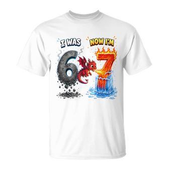 7Th Birthday Dragon Boy Outfit 7Th Year Old Six Seven Kids T-Shirt - Monsterry AU