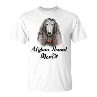 Afghan Hound Mom Mamá Madre De Perro Galgo Afgano Cuello Camiseta unisex - Regaloses