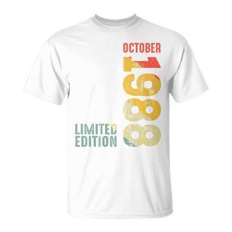 Año 1988 Octubre 1988 Retro 1988Intage 1988 Desde 1988 Camiseta unisex - Regaloses