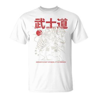 Artamurai Tiger Warrior Honor En Forme De Kanji Japonais T-Shirt - Cadeauxyz