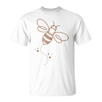 Arte Gráfico De Línea Fina Bohoolando Abeja De Abeja Camiseta unisex - Regaloses