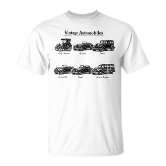Automóvilesintage Antiguo Coche Clásico Ilustración Diseño Camiseta unisex - Regaloses