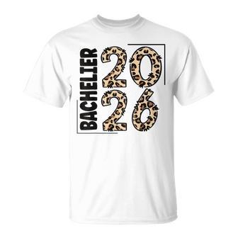 Bachelier Bac 2026 Baccalauréat Effet Léopard Cadeau Humour T-Shirt - Cadeauxyz