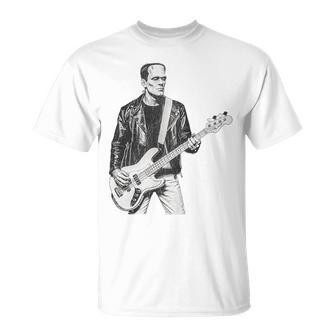 Bajo Frankensteinintage Bajo Guitarra Rock And Roll Camiseta unisex - Regaloses