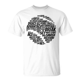Balle De Tennis Termes De Tennis Joueurs De Tennis Drôle T-Shirt - Cadeauxyz