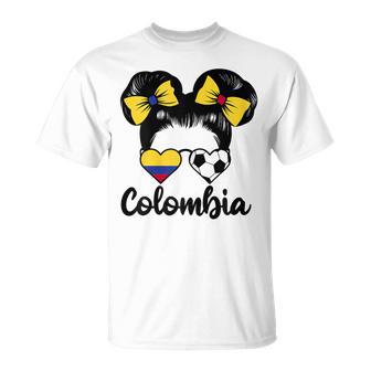 Bandera De Colombia Niña Origen Chica Colombiana Orgullosos Camiseta unisex - Regaloses