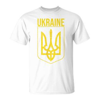 Bandera De Ucraniaoporte Escudo De Armas Conoporte De Ucrania Ukr Camiseta unisex - Regaloses