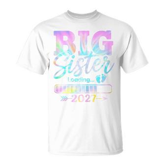 Big Sister Loading 2027 Promoted To Big Sister 2027 Girls T-Shirt - Monsterry