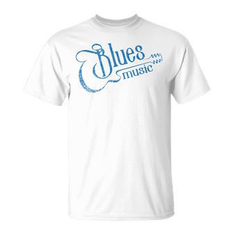 Blues Music – Blues Lover Musicien Guitariste Joueur De Guitare Haut De Gamme T-Shirt - Cadeauxyz