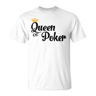 Cadeau Queen Of Poker T-Shirt - Cadeauxyz