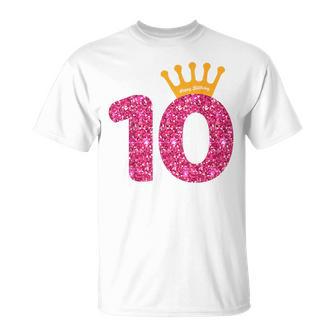 Camisa De Cumpleaños Feliz Para Niñas Fiesta 10 Años Camiseta unisex - Regaloses