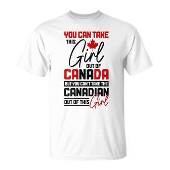 Canadian Gril Canada Bandera De Hoja De Arce In Mangas Camiseta unisex - Regaloses
