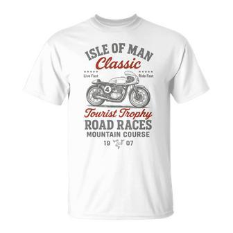 Carreras De Motos Clásicas Estilointage Isla De Man Camiseta unisex - Regaloses