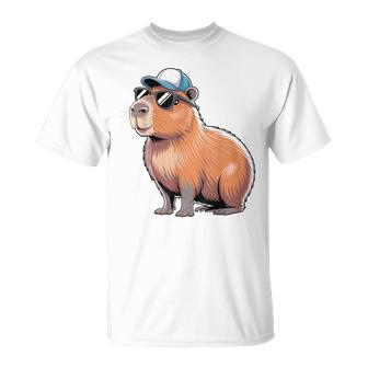 Cool Capybara Con Gafas Deol Divertido Amante Capibara Camiseta unisex - Regaloses