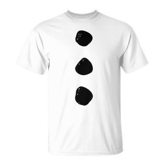 Costume De Bonhomme De Neige Carnavalentre Pierres Noires T-Shirt - Cadeauxyz