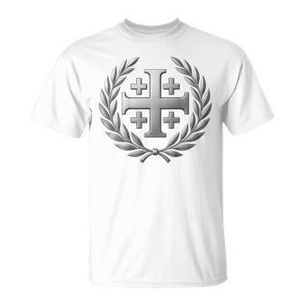 Croix De Jérusalem Chrétien Catholique T-Shirt - Cadeauxyz