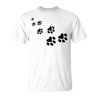 De Perro Con Estampado De Huellas De Gato Para Amantes De Los Gatos Camiseta unisex - Regaloses