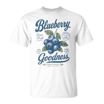 intage De Myrtilles Fraîches De La Ferme T-Shirt - Cadeauxyz