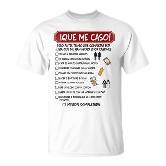 Despedida Deoltero Disfraz Lista Petición Boda Novio Camiseta unisex - Regaloses