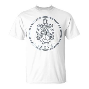 Dios Romano De Las Puertas Arte De La Mitología De La Antigua Roma Camiseta unisex - Regaloses