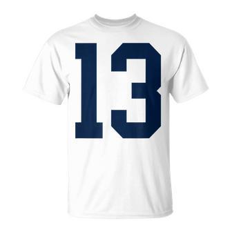 Divisa Da Giocatore Numero 13 Blu Navy Brillante 13 Maglietta - Novitaregali