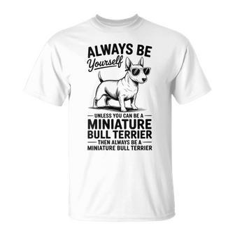 É Un Perro Bull Terrier En Miniatura Divertido Bull Terrier En Miniatura Cuello Camiseta unisex - Regaloses