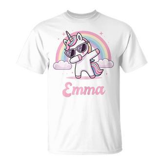 Emma Cadeau Prénom Personnalisé Fille Licorne T-Shirt - Cadeauxyz