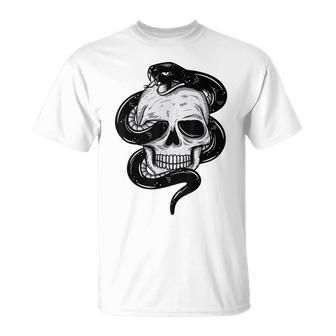 Erpent Et Crâneerpent Tatouage Motard Cadeau Homme T-Shirt - Cadeauxyz