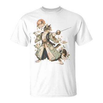 Esgrima Deportiva Jugadores Juego Fencing Gato Esgrima Camiseta unisex - Regaloses