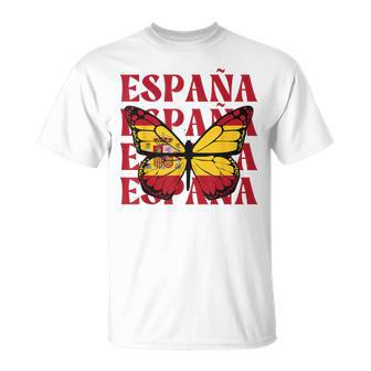 España Mariposa Española Chica Española España Camiseta unisex - Regaloses