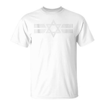 Estado De Israel Bandera Nacional De Zion Estrella De David Roundel In Mangas Camiseta unisex - Regaloses