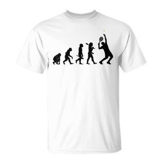 Évolution D'un Joueur De Tennis T-Shirt - Cadeauxyz