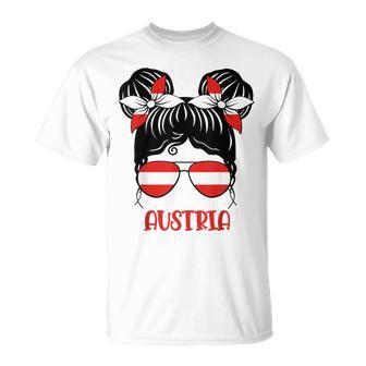 Fille Autrichienne Cheveux Désordonnés Patriotique Autrichien Fierté Enfant T-Shirt - Cadeauxyz