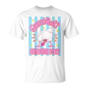 Guess What Chicken Butt Cute Stripes Chicken Meme Women T-Shirt | Seseable UK