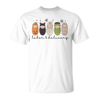 Halloween Fall Labor And Delivery Nurse L&D Nurse Rn T-Shirt | Seseable UK